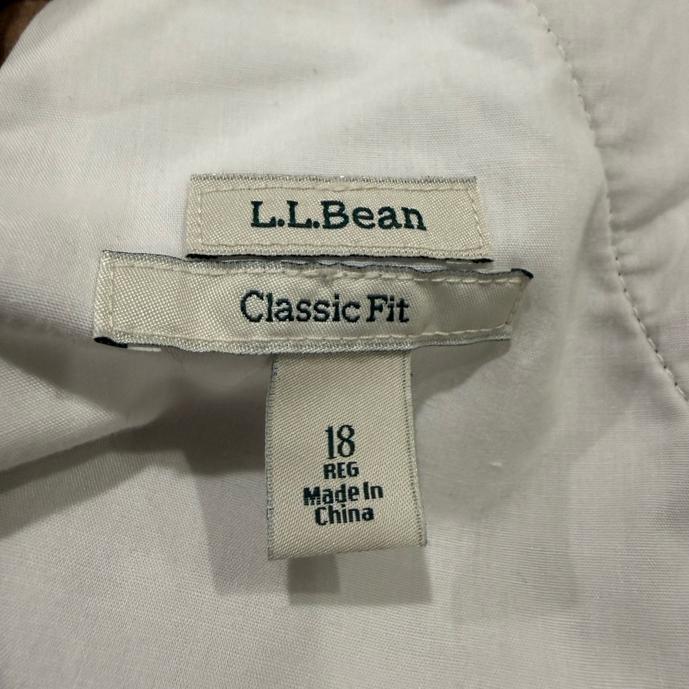 LL Bean Classic Fit Skirt Women’s Size 18 Tan Corduroy Hip Pocket Preppy - Picture 7 of 9